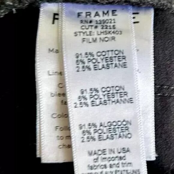 NWOT Frame for Anthropologie Le kinny Jean in Black Size: 25 - Picture 16 of 16